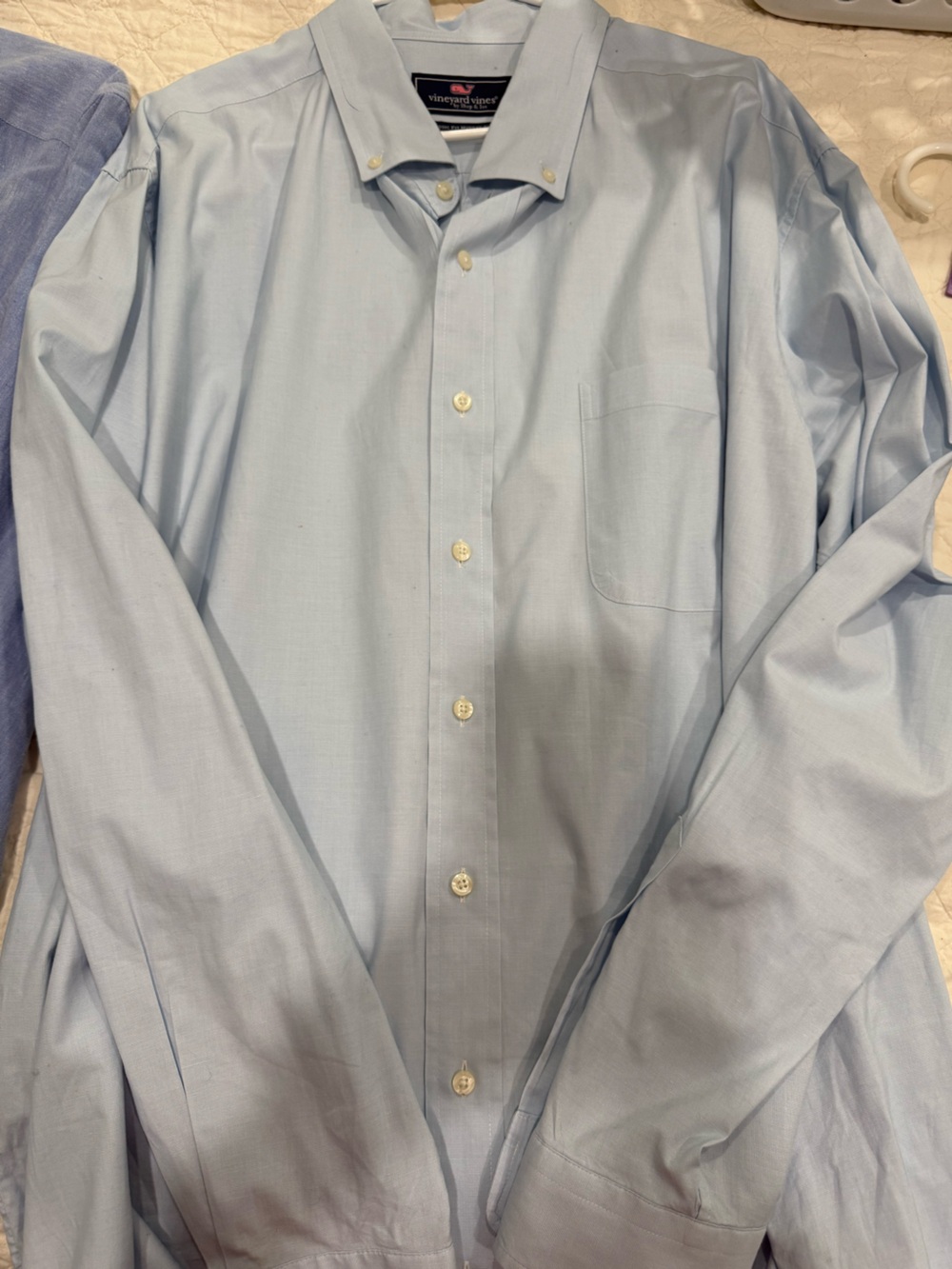 Vineyard Vines Men's Pale Blue Dress Shirt